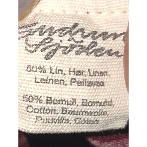 Gudrun Sjoden Womens Boho Lagan Look Dress Linen Cotton Striped W Pockets Sz XL - Picture 6 of 7